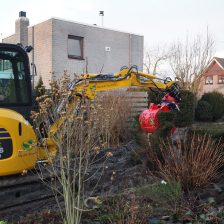 Tuinaanleg en bestrating met veranda Zeewolde