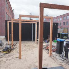 Tuinaanleg met pergola in Hilversum