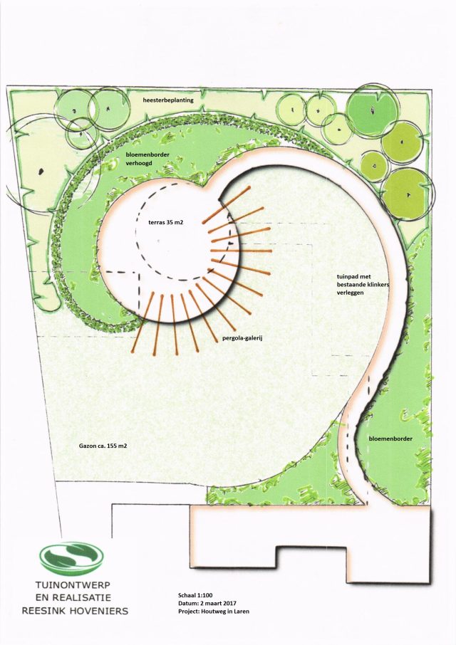 Tuinontwerp Laren (schetsvoorstel)