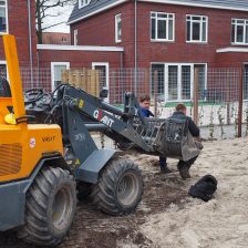 Grondwerk voor bestrating Hilversum