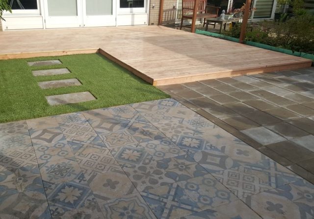 Tuinaanleg met vlonder Almere