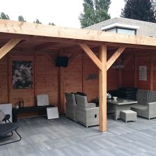 Tuinaanleg met veranda Zeewolde