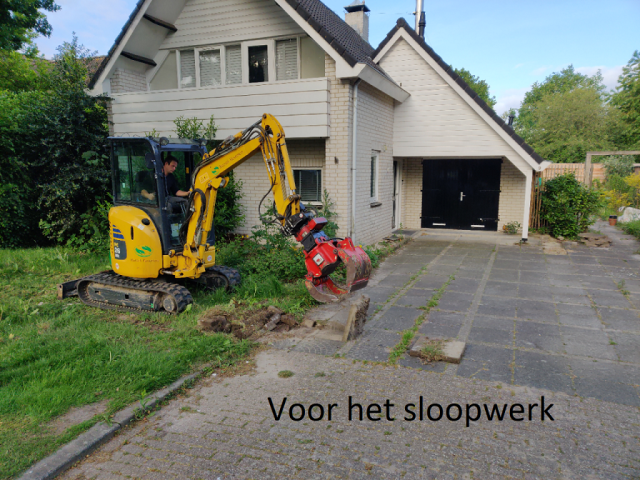 Voor het sloopwerk